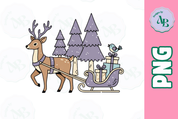 Download Cute Christmas Woodlands Reindeer PNG - Premium Resources