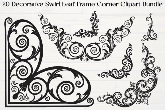 Download Decorative Swirl Leaf Frame Corner - Premium Resources