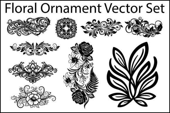 Download Floral Ornament Vector Set - Premium Resources